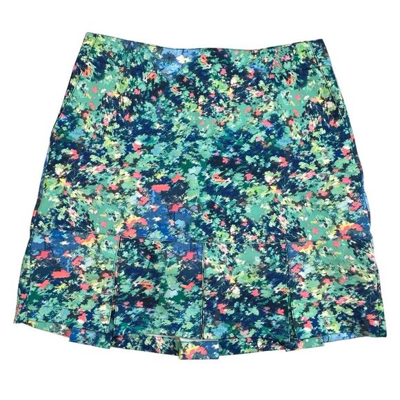 NWOT LADY HAGEN Floral Pattern Bottom Pleat 17” Golf Skort Size 2 (fits like 4) - Picture 6 of 12